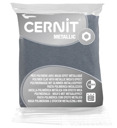 Pâte Cernit Metallic Argent 56gr (n°080)