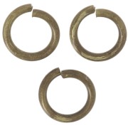 Anneaux ouverts ronds 5x0.8 mm bronze x25