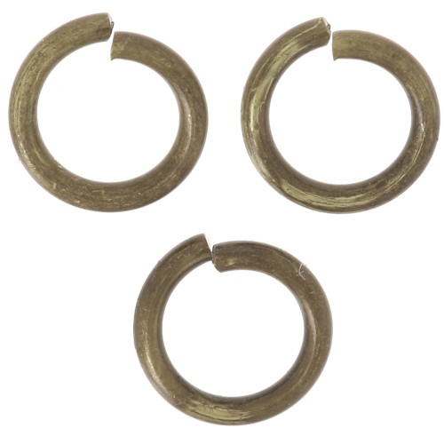 Anneaux ouverts ronds 5x0.8 mm bronze x25