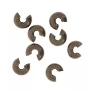 Caches perles à écraser 3 mm bronze x50