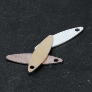 Sequins gouttes lisses 15 mm doré rose x10