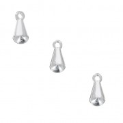 Breloques gouttes 7 mm Placage Argent fin x20|raw }}