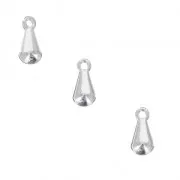 Breloques gouttes 7 mm Placage Argent fin x20