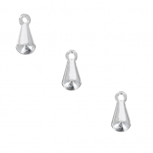 Breloques gouttes 7 mm Placage Argent fin x20
