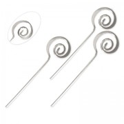 Clous têtes spirales 46x1 mm Placage Argent fin x10