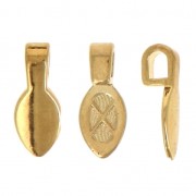 Attache pendentif à coller 17 mm doré à l'or fin x1