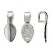 Attache pendentif à coller 17 mm Placage Argent fin x1|raw }}