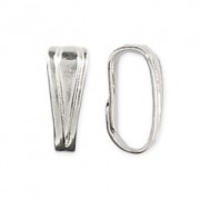 Attaches pendentif 6 mm Placage Argent fin x20