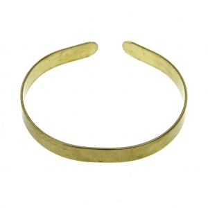 Bracelet pour petit poignet femme ou pour enfant en laiton brut 6x130 mm à décorer