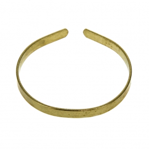 Bracelet pour petit poignet femme ou pour enfant en laiton brut 5x130 mm à décorer