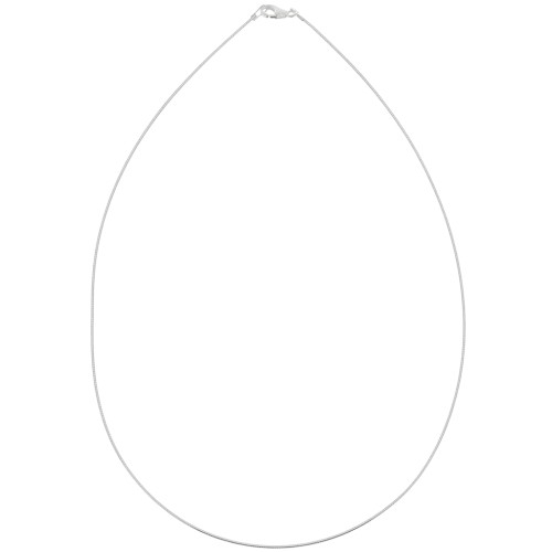 Tour de cou chaîne maille oméga - 1 mm en Argent 925 x40 cm