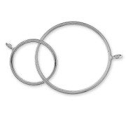 Intercalaire double cercles 2 anneaux 51 mm en Argent 925 x1