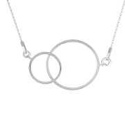 Intercalaire double cercles 2 anneaux 51 mm en Argent 925 x1