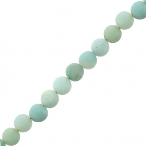 Perles Rondes 6 mm pierre gemme Amazonite Mat x15