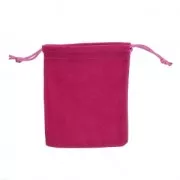 Pochon en velours pour bijoux 70x90 mm Fuchsia x1