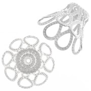 Coquilles filigranées 16x12 mm Placage Argent fin x20|raw }}