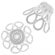 Coquilles filigranées 16x12 mm Placage Argent fin x20