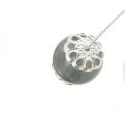 Coupelles filigranées travaillées 10 mm - Placage Argent fin x20