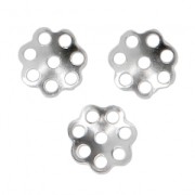 Coupelles filigranées  6 mm rhodié x20|raw }}