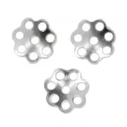 Coupelles filigranées  6 mm rhodié x20