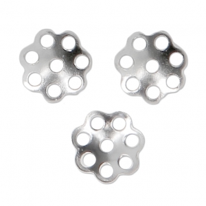 Coupelles filigranées  6 mm rhodié x20