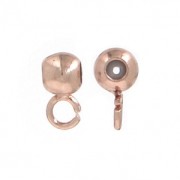 Perle stoppeur attache breloque 3 mm avec un trou de 0.5 mm doré rose x10|raw }}
