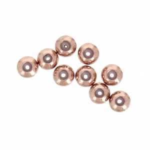 Perle stoppeur 3 mm avec un trou de 0,5 mm doré rose x10
