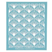 Silk Screen pour Pâte polymère 125x150 mm - Motif Ginkgo