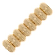 Perles rondelles intercalaires Heishi 4x1.8 mm doré à l'or fin x20