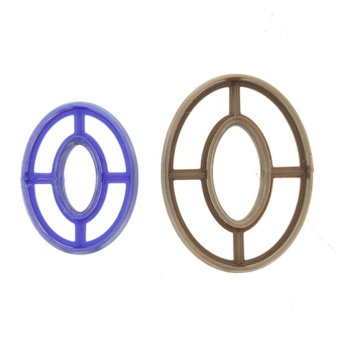 2 emporte-pièces ajourés pour modelage et pâte polymère - Ovale