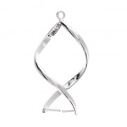 Pendentifs tourbillons pour perle de 10 mm Placage Argent fin x2|raw }}