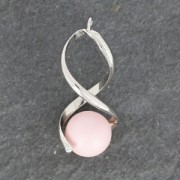 Pendentifs tourbillons pour perle de 10 mm Placage Argent fin x2