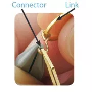 Connecteur double Quick Links 9.5x2.5 mm Placage Argent fin x42