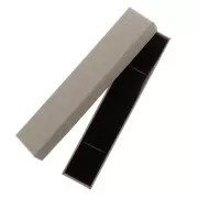 Boite écrin bijoux fantaisie pour bracelet et montre 21.5x4x2.5 cm Gris