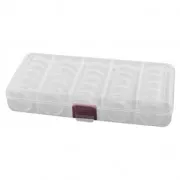 Mallette de rangement pour perles, rocailles et fournitures 19x9.5x3 cm 25 boites