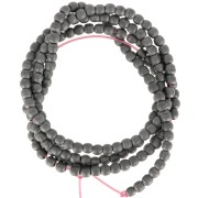 Perles Rondes Hematite 2 mm Jet Hematite Mat x38 cm