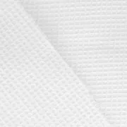 Tissu nid d'abeille recto-verso en coton Oeko-Tex - Blanc x20cm