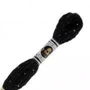 Fil à broder DMC Mouliné Etoile 617 Noir (C310) x8m