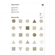Bloc de papier Paper Poetry Pailleté 21x29.5 cm Glamour Mix x10 feuilles
