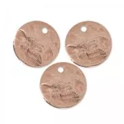 Sequins froissés 10 mm doré rose HQ x6