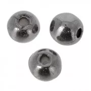 Perles en verre tchèque rondes 3 mm Chrome x50
