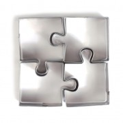 Set de 4 emporte-pièces en inox Puzzle x1|raw }}