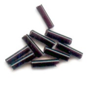 Preciosa Perles rocailles tubes 4x1 mm Jet x20g