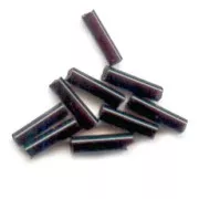 Preciosa Perles rocailles tubes 4x1 mm Jet x20g