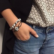 Fil élastique uni pour création DIY 2 mm Noir x 1 m