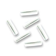 Preciosa Perles rocailles tubes 4x1 mm Crystal Lustré x20g