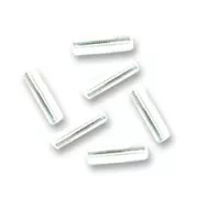 Preciosa Perles rocailles tubes 4x1 mm Crystal Lustré x20g