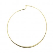 Créoles aplaties forme ronde à décorer en laiton 50 mm light gold x2