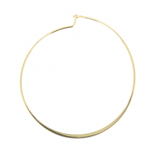 Créoles aplaties forme ronde à décorer en laiton 50 mm light gold x2