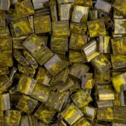 Miyuki Tila Beads 5x5x1.9 mm TL-4519 - Opaque Dark Yellow Picasso x10g